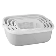 سرویس 8 پارچه آبکش و لگن لیمون مدل نسیم کد 02652