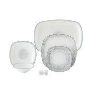 سرویس 27 پارچه ادلین طوسی کواترو - چینی زرین درجه 1