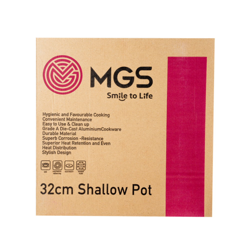 تابه 32 گرانیت طرح ایتالیا B مشکی دو دسته MGS