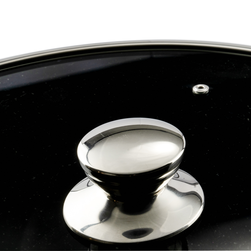 تابه 32 گرانیت طرح ایتالیا B مشکی دو دسته MGS قپه