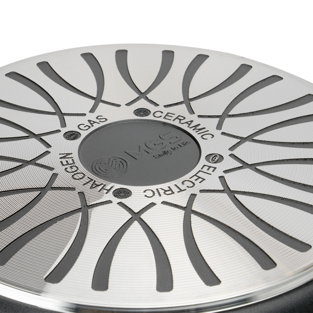 تابه 32 گرانیت طرح ایتالیا B مشکی دو دسته MGS کف